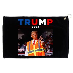 President Trump Garbage Truck Worker Vest Maga 2025 Grommeted Golf Towel