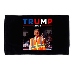 President Trump Garbage Truck Worker Vest Maga 2025 Microfiber Hand Towel