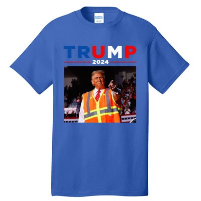 President Trump Garbage Truck Worker Vest Maga 2025 Tall T-Shirt