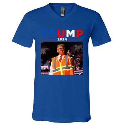 President Trump Garbage Truck Worker Vest Maga 2025 V-Neck T-Shirt