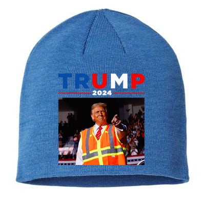 President Trump Garbage Truck Worker Vest Maga 2025 Sustainable Beanie