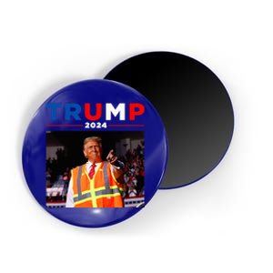 President Trump Garbage Truck Worker Vest Maga 2025 Magnet