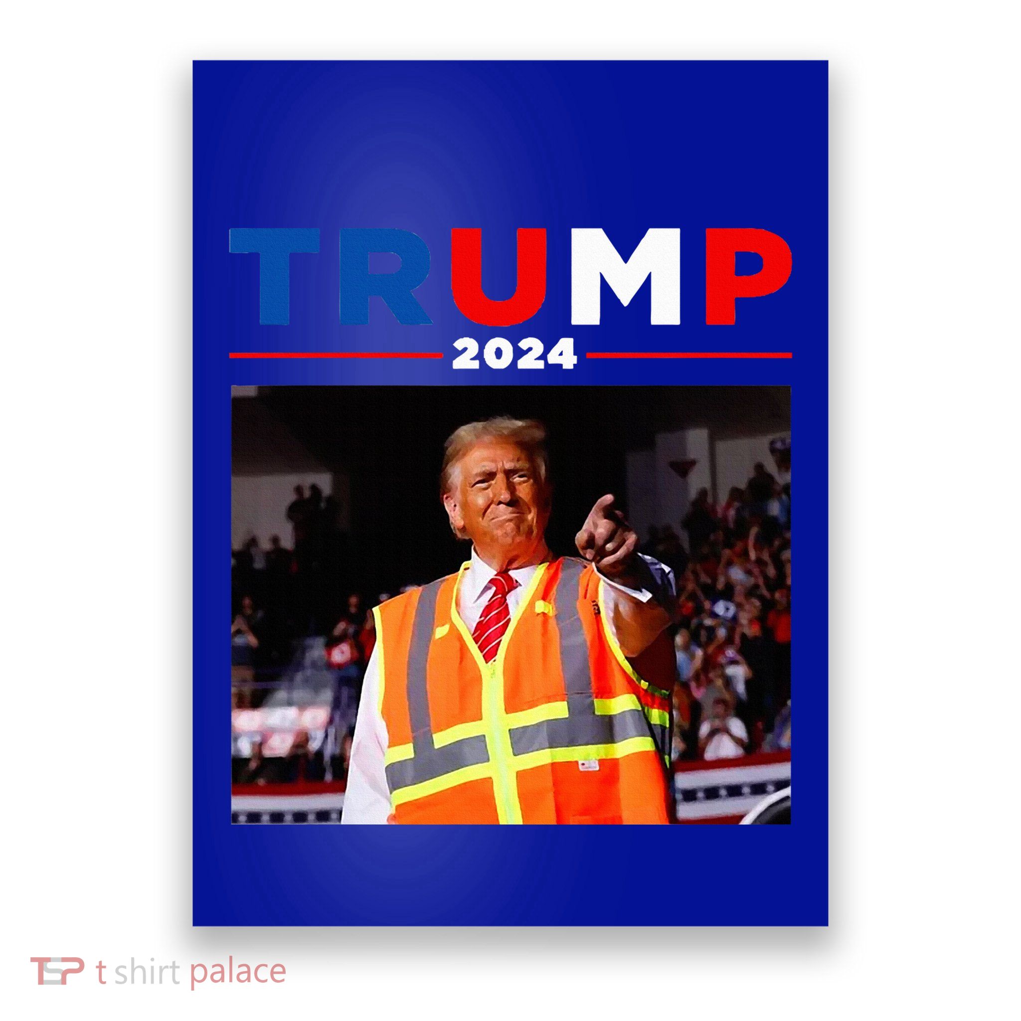 President Trump Garbage Truck Worker Vest Maga 2025 Poster