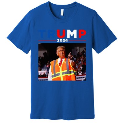 President Trump Garbage Truck Worker Vest Maga 2025 Premium T-Shirt