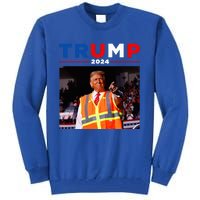 President Trump Garbage Truck Worker Vest Maga 2025 Tall Sweatshirt