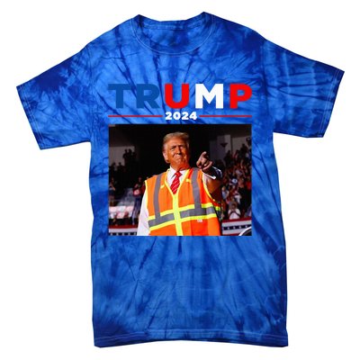 President Trump Garbage Truck Worker Vest Maga 2025 Tie-Dye T-Shirt