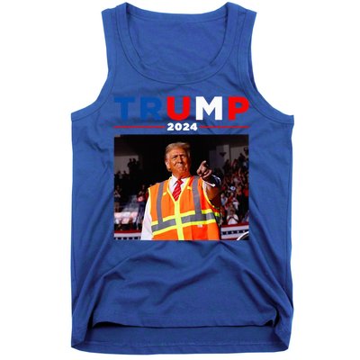 President Trump Garbage Truck Worker Vest Maga 2025 Tank Top