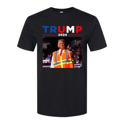 President Trump Garbage Truck Worker Vest Maga 2025 Softstyle CVC T-Shirt