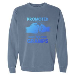 Promoted To Gramps Grandpa Cool Gift Garment-Dyed Sweatshirt