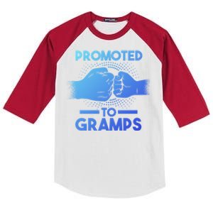 Promoted To Gramps Grandpa Cool Gift Kids Colorblock Raglan Jersey