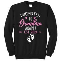 Promoted To Grandma 2024 Again Grandma Pregnancy Est 2024 Tall Sweatshirt