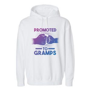 Promoted To Gramps Grandpa Cool Gift Garment-Dyed Fleece Hoodie