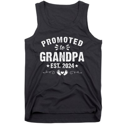 Promoted To Grandpa 2024 SoonToBe Grandfather New Grandpa Tank Top