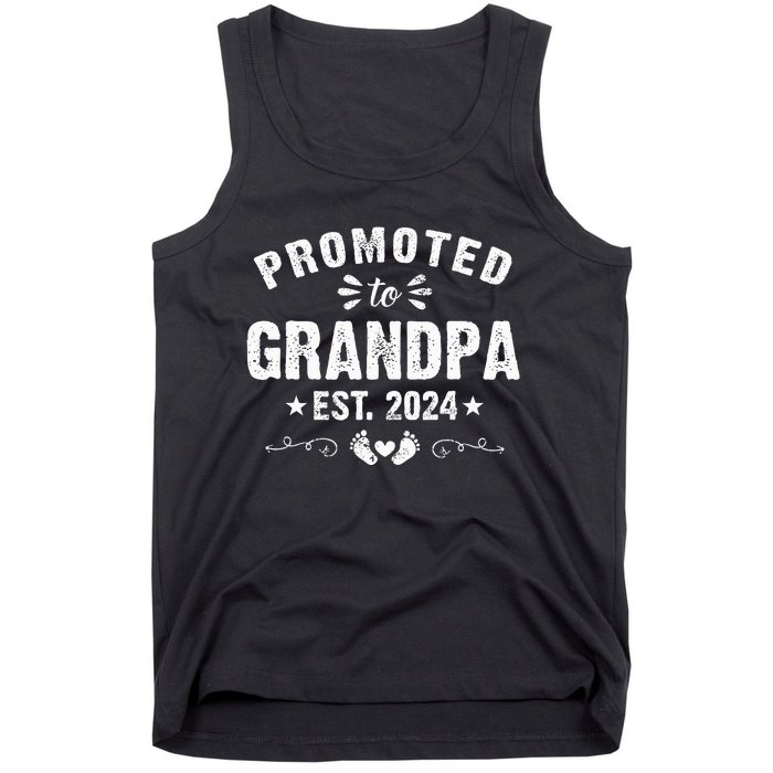 Promoted To Grandpa 2024 SoonToBe Grandfather New Grandpa Tank Top