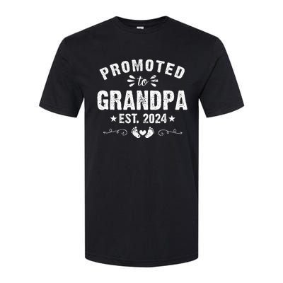 Promoted To Grandpa 2024 SoonToBe Grandfather New Grandpa Softstyle CVC T-Shirt