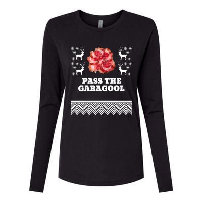 Pass The Gabagool Christmas Ugly Long Sleeve Womens Cotton Relaxed Long Sleeve T-Shirt