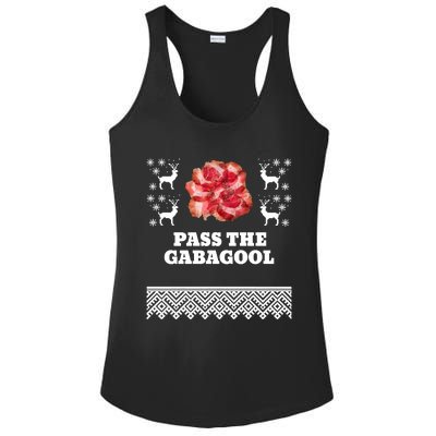 Pass The Gabagool Christmas Ugly Long Sleeve Ladies PosiCharge Competitor Racerback Tank