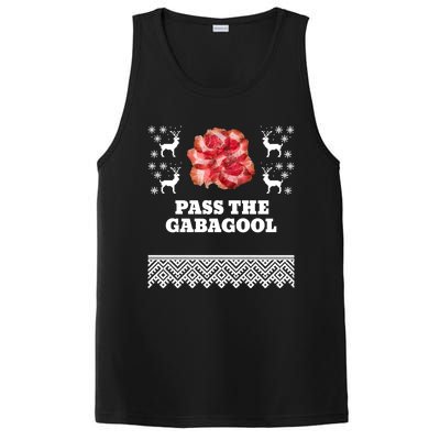 Pass The Gabagool Christmas Ugly Long Sleeve PosiCharge Competitor Tank