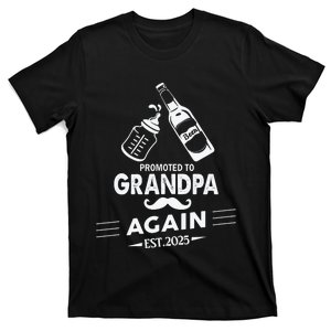 Promoted To Grandpa Again 2025 Pregnancy Announcement T-Shirt