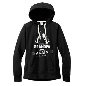 Promoted To Grandpa Again 2025 Pregnancy Announcement Women's Fleece Hoodie