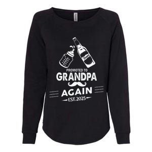 Promoted To Grandpa Again 2025 Pregnancy Announcement Womens California Wash Sweatshirt