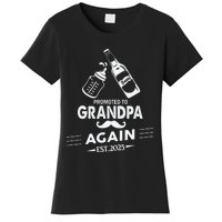 Promoted To Grandpa Again 2025 Pregnancy Announcement Women's T-Shirt