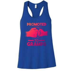 Promoted To Gramps Grandpa Cool Gift Women's Racerback Tank