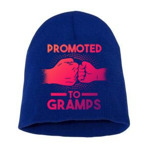 Promoted To Gramps Grandpa Cool Gift Short Acrylic Beanie