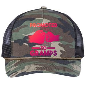 Promoted To Gramps Grandpa Cool Gift Retro Rope Trucker Hat Cap