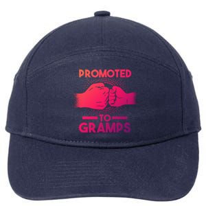 Promoted To Gramps Grandpa Cool Gift 7-Panel Snapback Hat