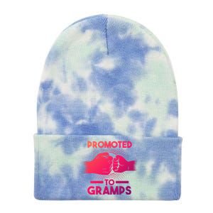 Promoted To Gramps Grandpa Cool Gift Tie Dye 12in Knit Beanie