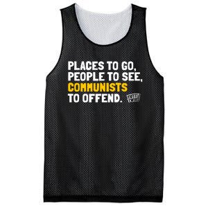 Places To Go People To See Communists To Offend Mesh Reversible Basketball Jersey Tank