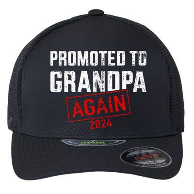 Promoted To Grandpa 24 For Pregnancy Baby Announcement Flexfit Unipanel Trucker Cap