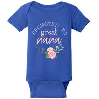 Promoted To Grandma First Time Nana Pregnancy Announcement Gift Baby Bodysuit