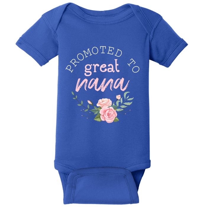 Promoted To Grandma First Time Nana Pregnancy Announcement Gift Baby Bodysuit