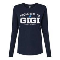 Promoted To Gigi Est 2024 Mothers Day First Time Mom Womens Cotton Relaxed Long Sleeve T-Shirt