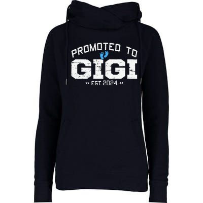 Promoted To Gigi Est 2024 Mothers Day First Time Mom Womens Funnel Neck Pullover Hood