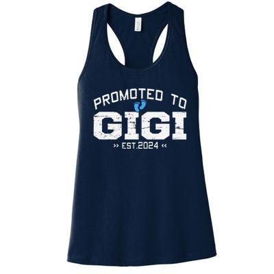 Promoted To Gigi Est 2024 Mothers Day First Time Mom Women's Racerback Tank