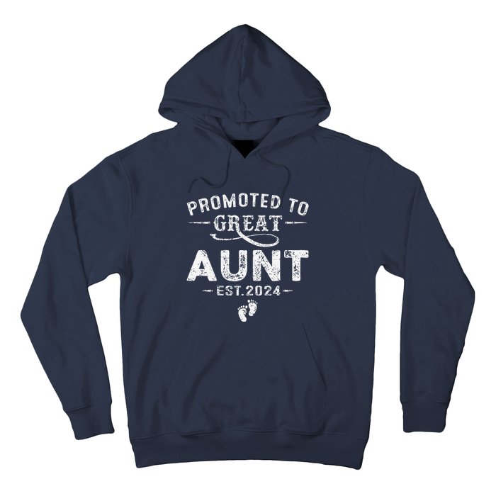 Promoted To Great Aunt 2024 Mothers Day First Time Mom Hoodie