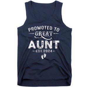 Promoted To Great Aunt 2024 Mothers Day First Time Mom Tank Top