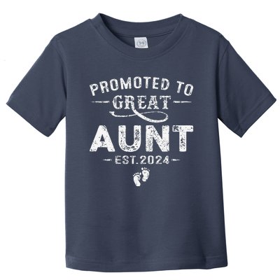 Promoted To Great Aunt 2024 Mothers Day First Time Mom Toddler T-Shirt