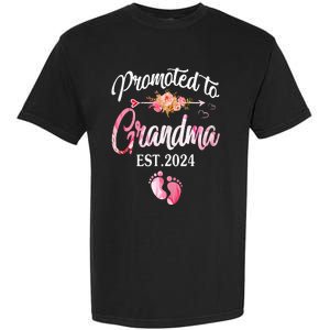 Promoted To Grandma 2024 First Time New Grandma Pregnancy Garment-Dyed Heavyweight T-Shirt