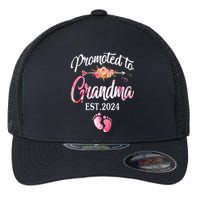 Promoted To Grandma 2024 First Time New Grandma Pregnancy Flexfit Unipanel Trucker Cap