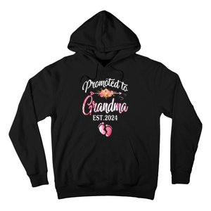 Promoted To Grandma 2024 First Time New Grandma Pregnancy Hoodie