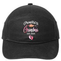 Promoted To Grandma 2024 First Time New Grandma Pregnancy 7-Panel Snapback Hat