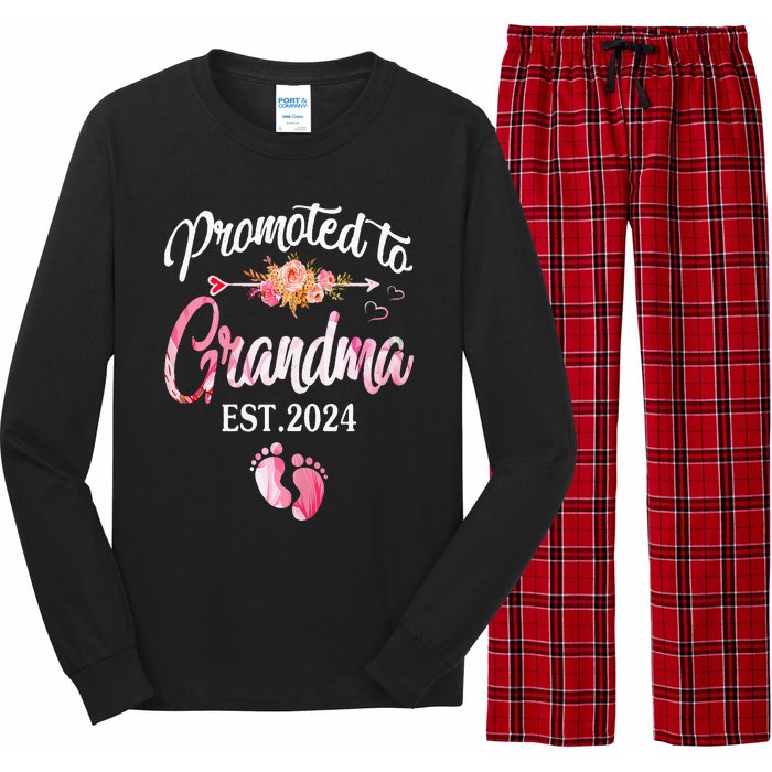 Promoted To Grandma 2024 First Time New Grandma Pregnancy Long Sleeve Pajama Set