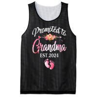 Promoted To Grandma 2024 First Time New Grandma Pregnancy Mesh Reversible Basketball Jersey Tank