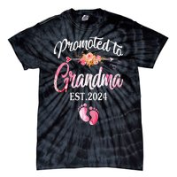 Promoted To Grandma 2024 First Time New Grandma Pregnancy Tie-Dye T-Shirt