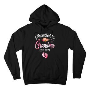 Promoted To Grandma 2024 First Time New Grandma Pregnancy Tall Hoodie