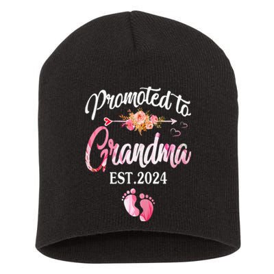 Promoted To Grandma 2024 First Time New Grandma Pregnancy Short Acrylic Beanie